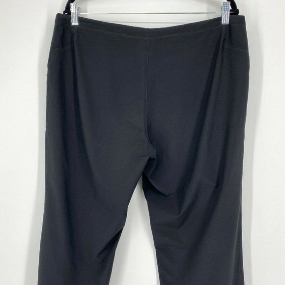 Patagonia Straight Leg Athletic Pants Size 12 Stretch Pull On Drawstring Black - Picture 5 of 10